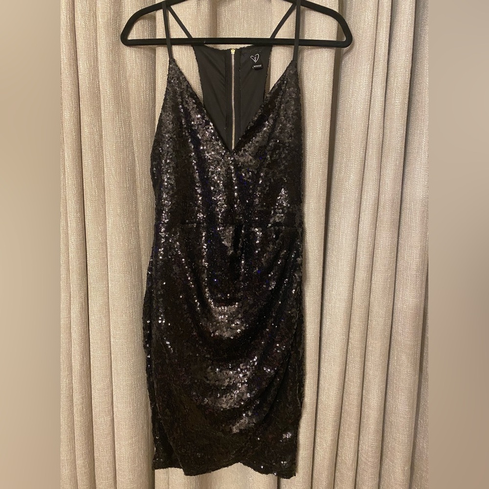 Black sequin dress